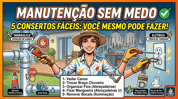 Manutenção Sem Medo: 5 Consertos Hidráulicos e Elétricos que Você Mesmo Pode Fazer