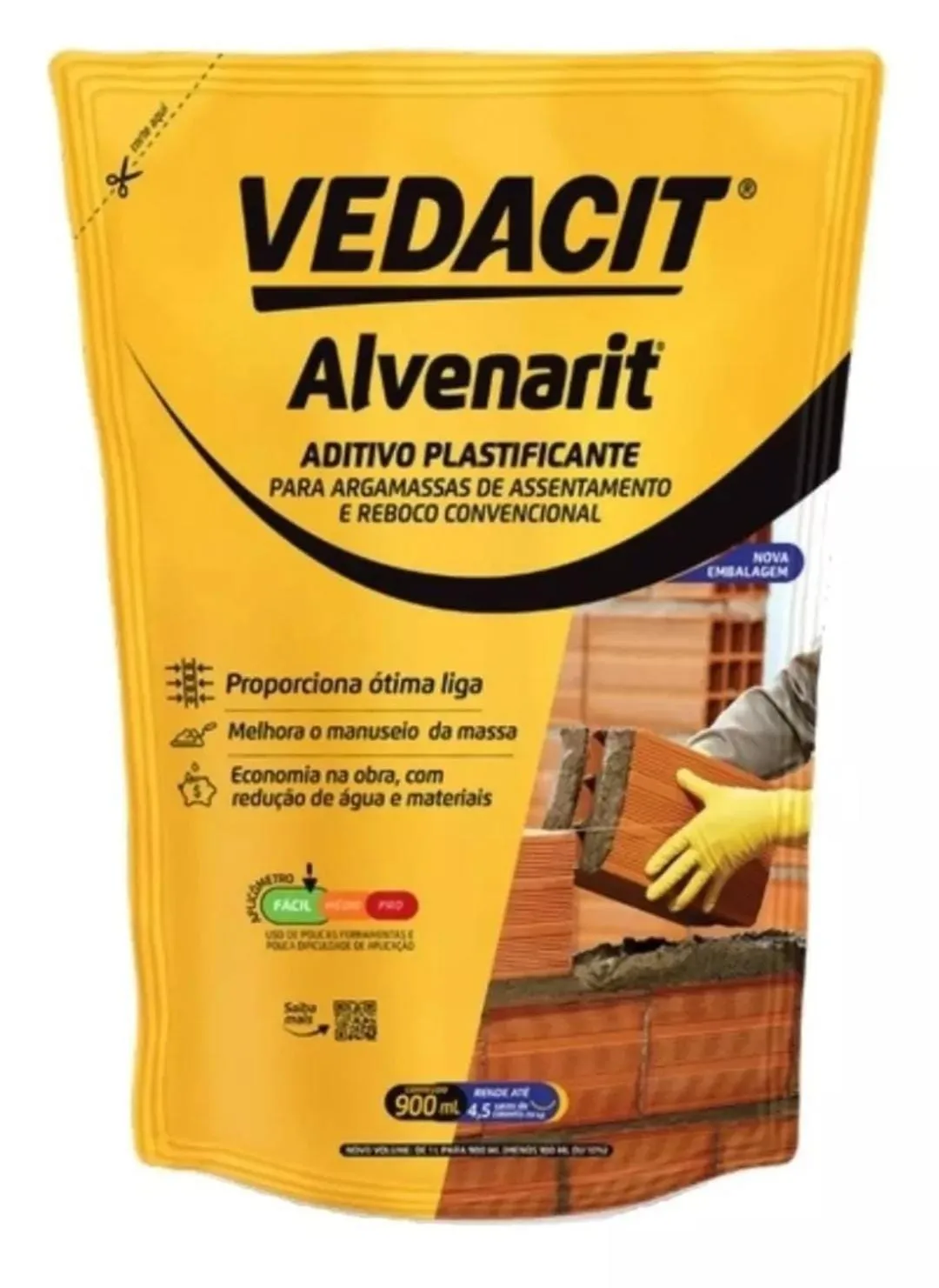 Aditivo plastificante para argamassa alvenarit e vedacit