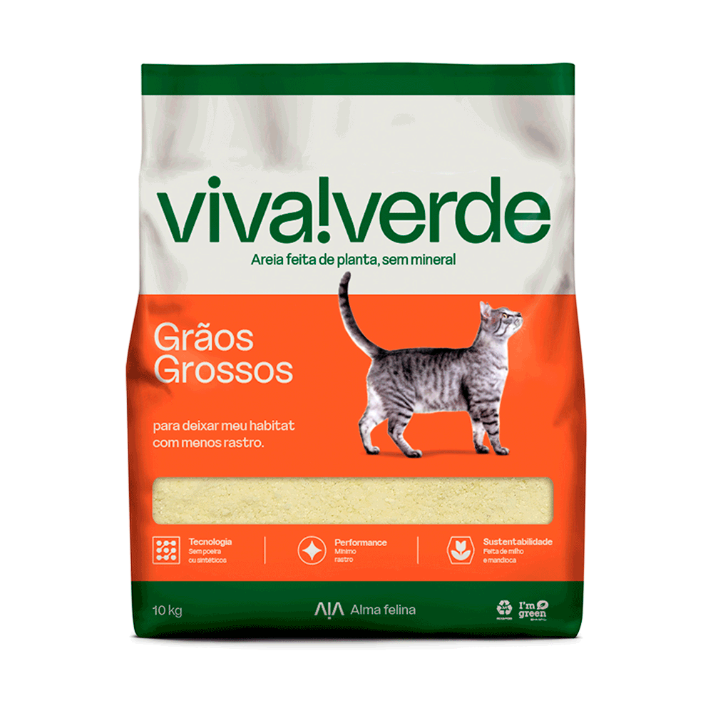 Areia Viva Verde Grãos Grossos 4kg