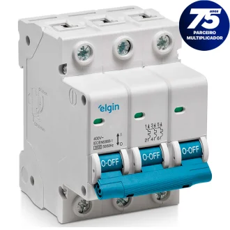 Disjuntor Tripolar 80A Branco Elgin
