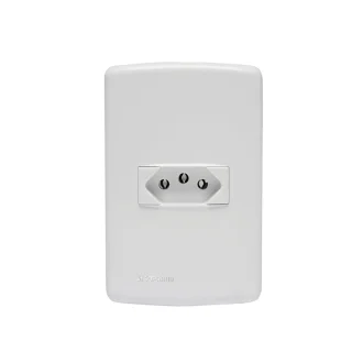 Tomada 2X4 10A Branca Soprano